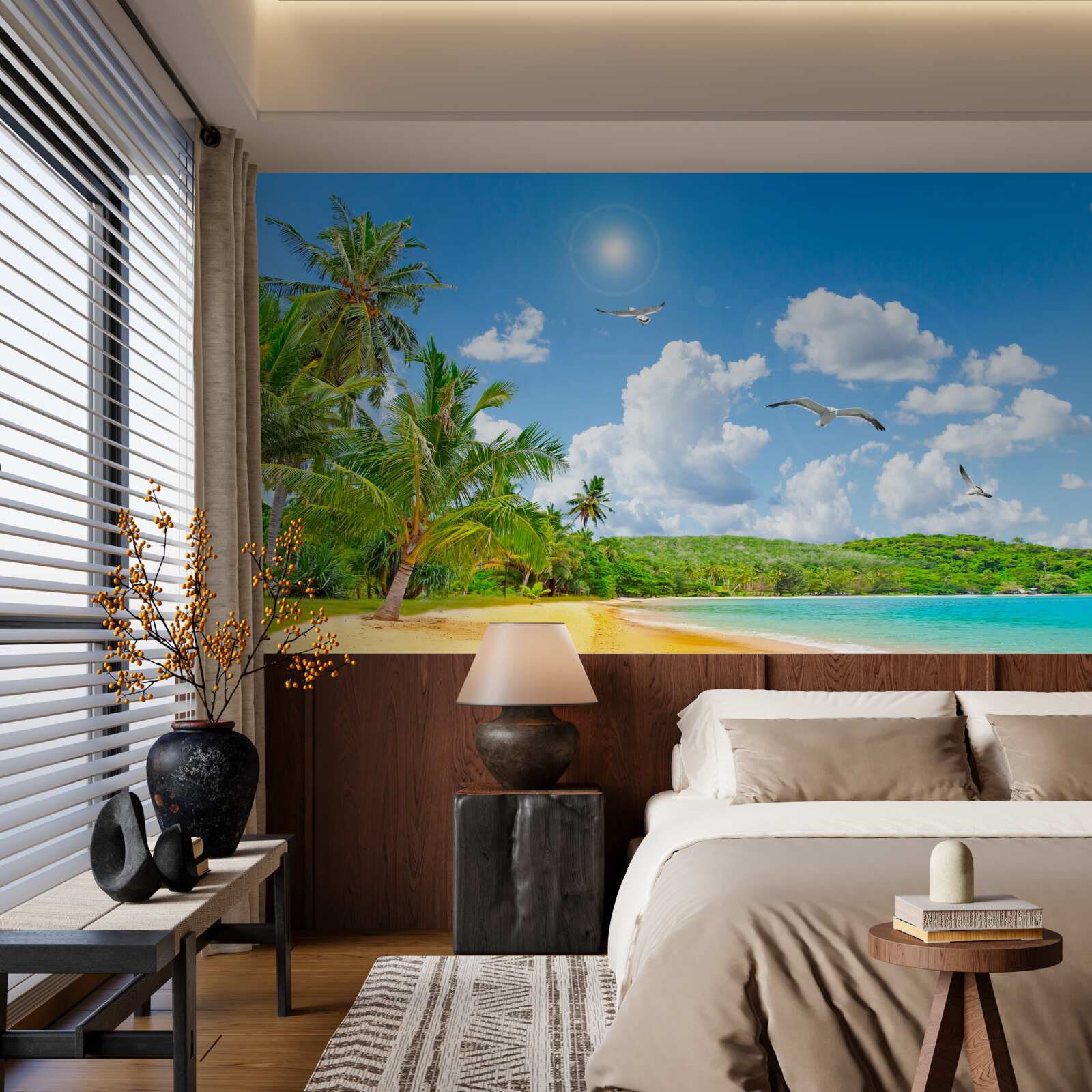 Fotobehang de zee en het strand zijn prachtig