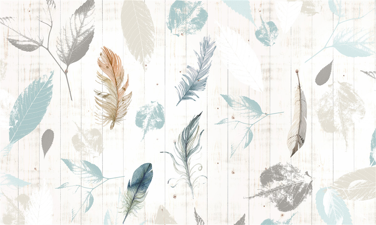 Fotobehang Sporen van tropische herfstbladeren