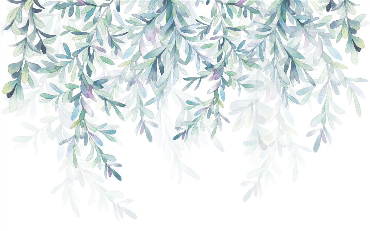 Fotobehang bladeren aan takken worden groen