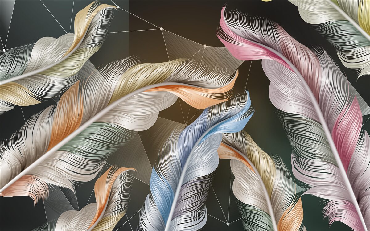 Fotobehang een vleugje heldere kleuren aan de nachtelijke hemel