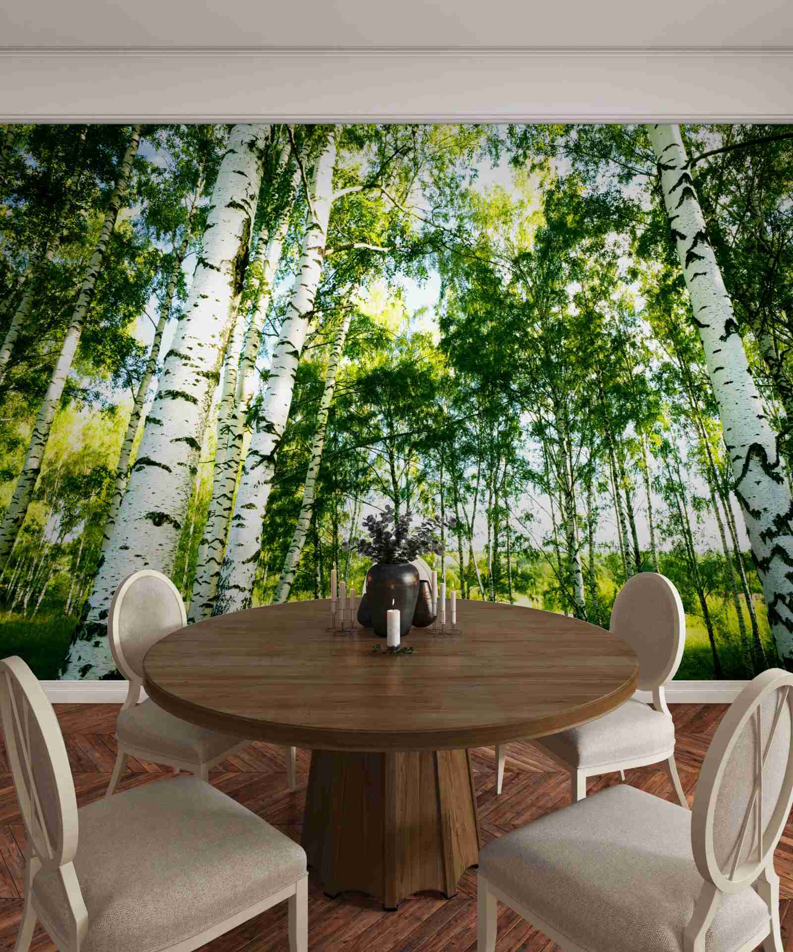 Fotobehang berkenbos