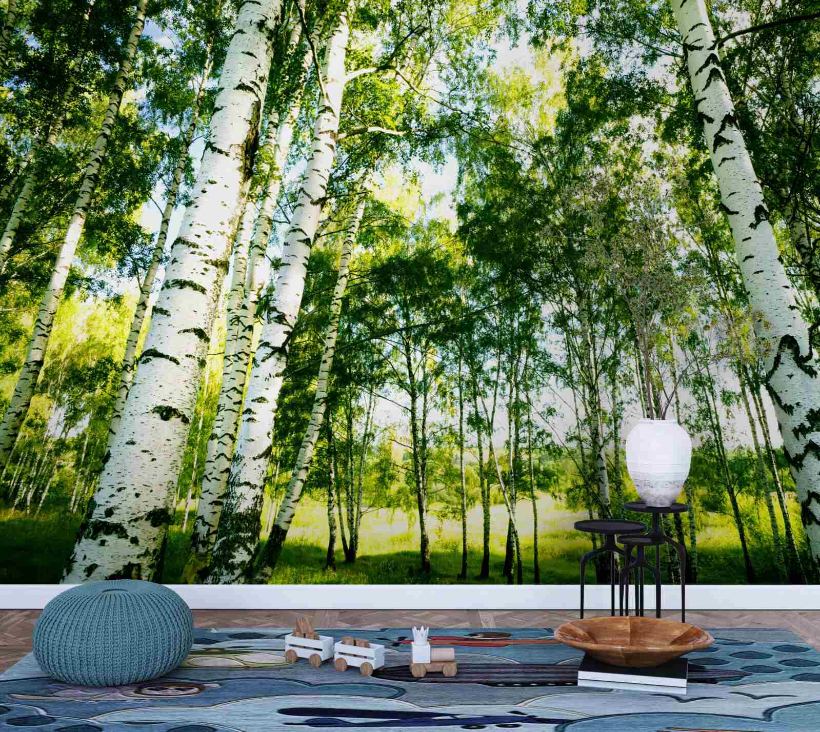 Fotobehang berkenbos