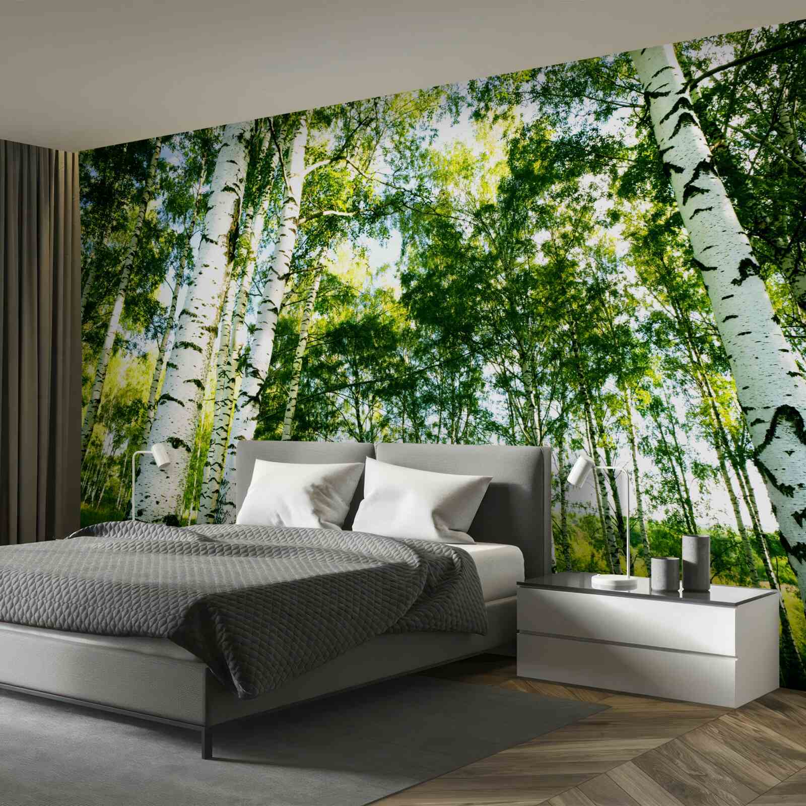 Fotobehang berkenbos