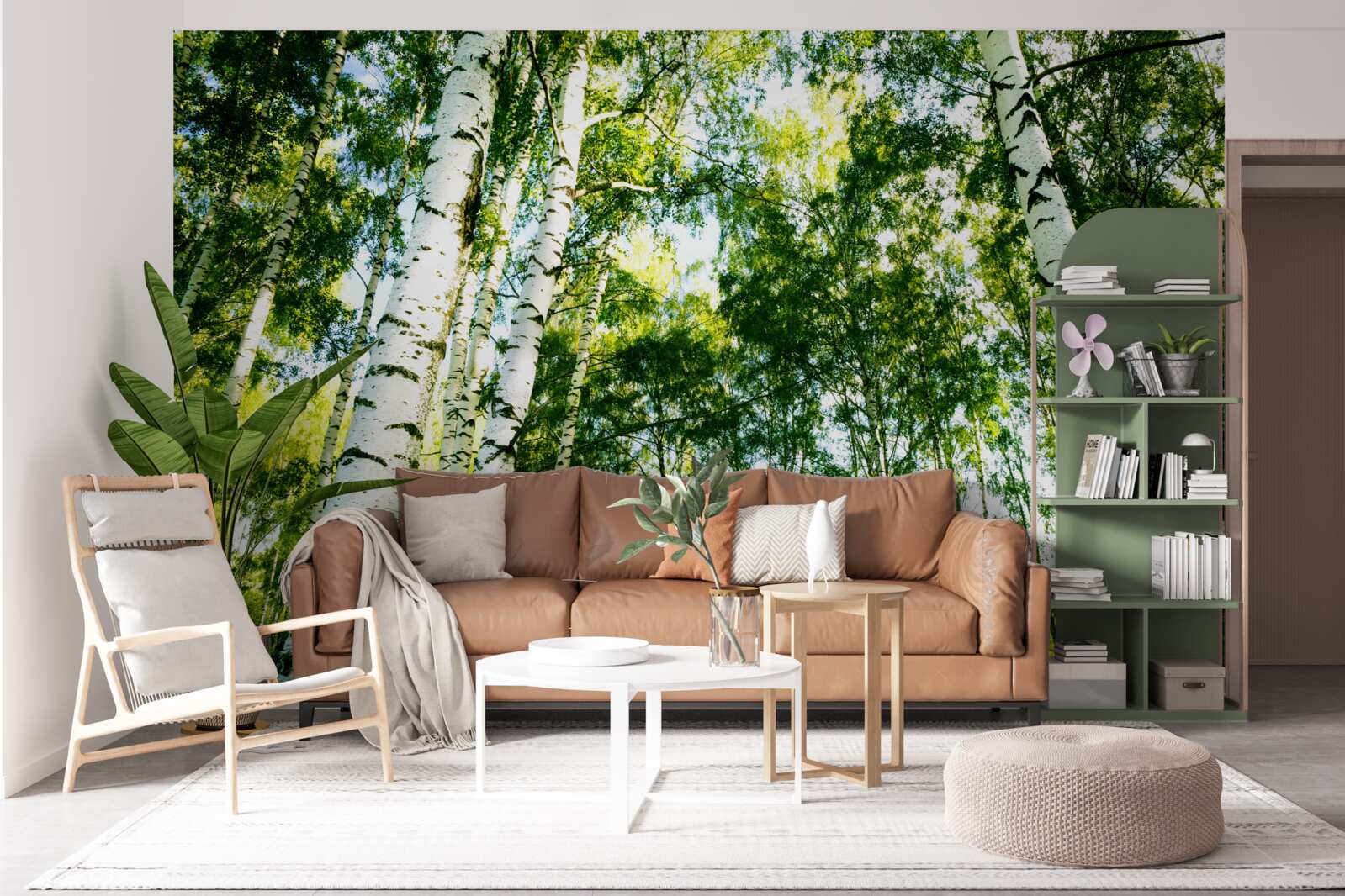 Fotobehang berkenbos