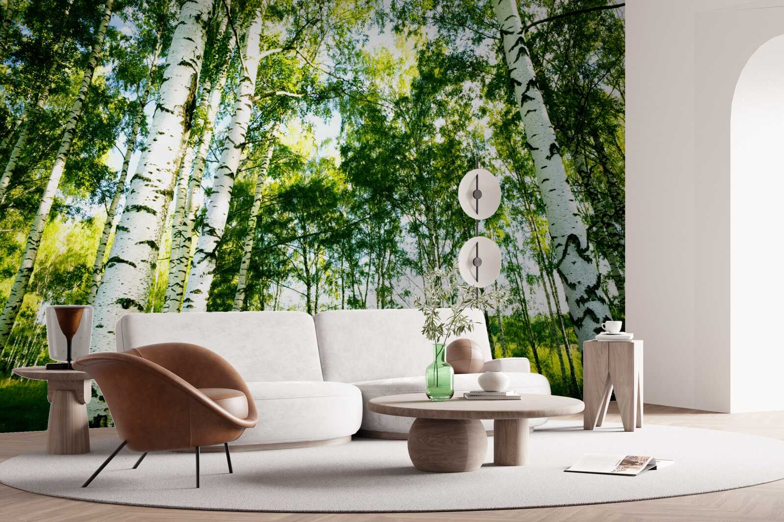 Fotobehang berkenbos