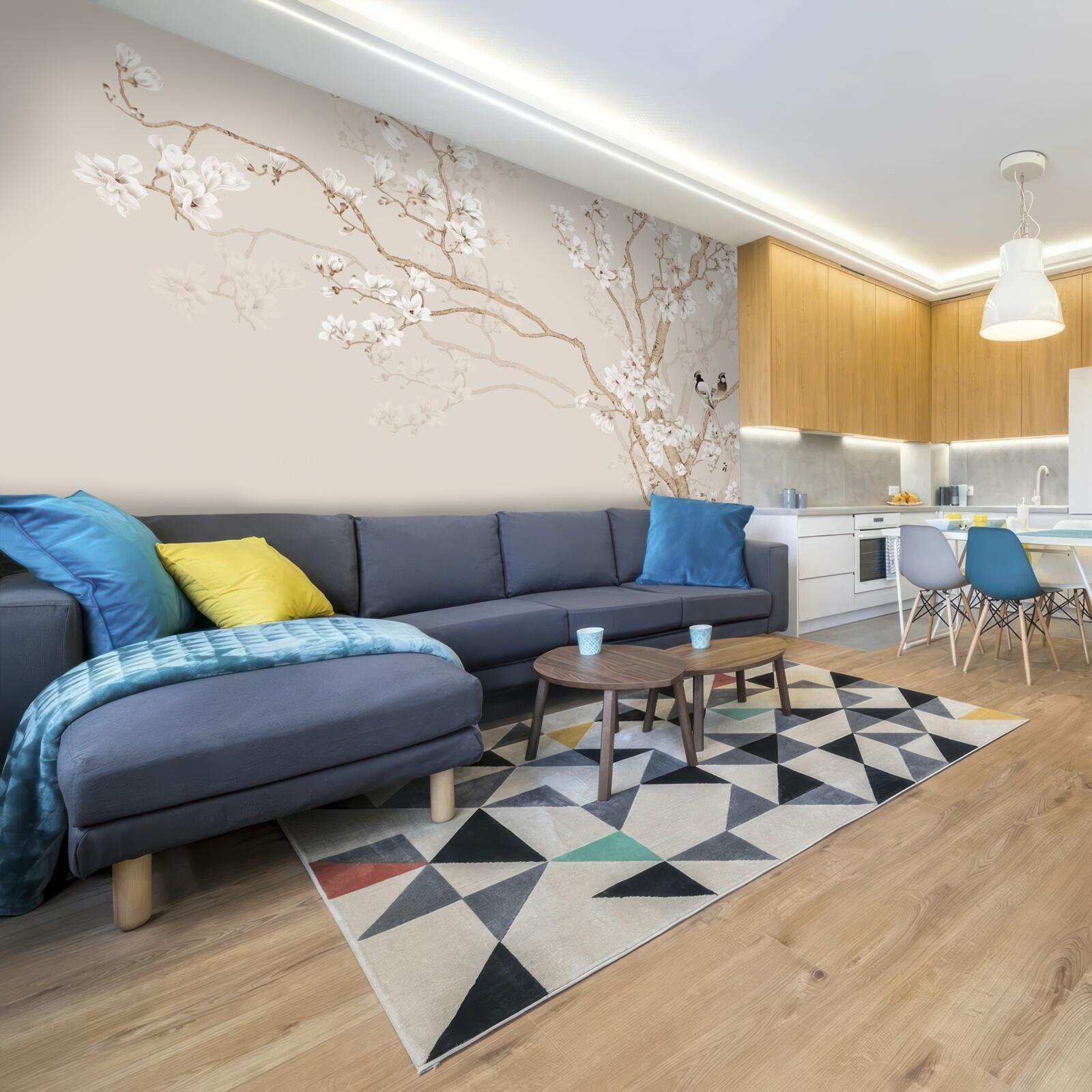 Fotobehang behang met een afbeelding van een kersenboom