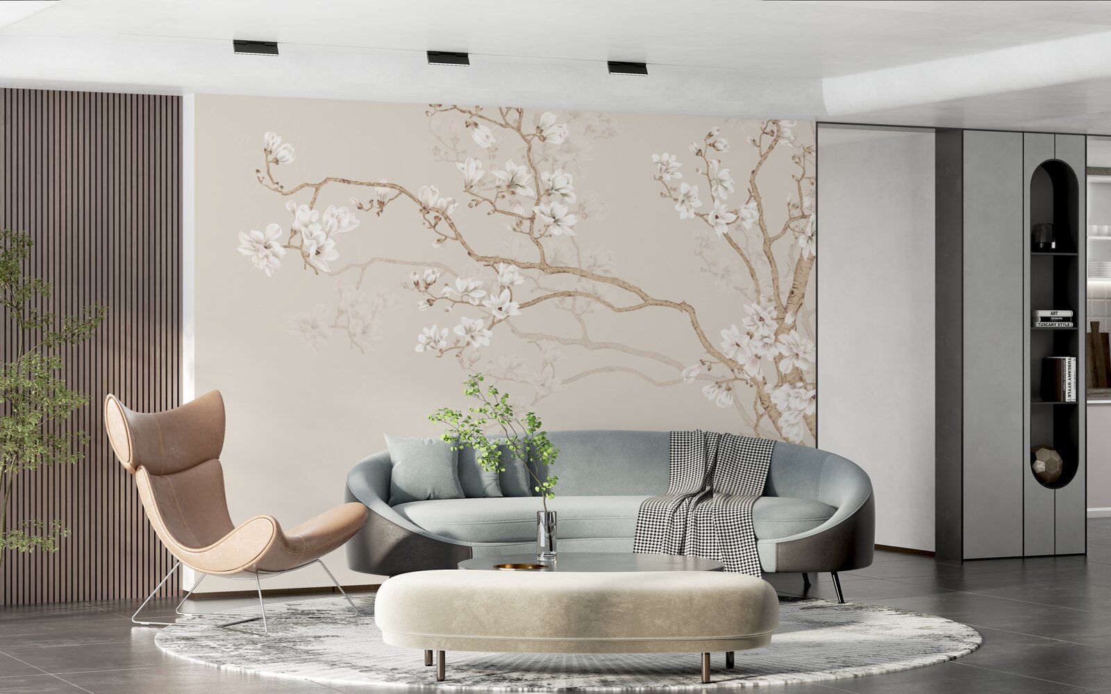 Fotobehang behang met een afbeelding van een kersenboom