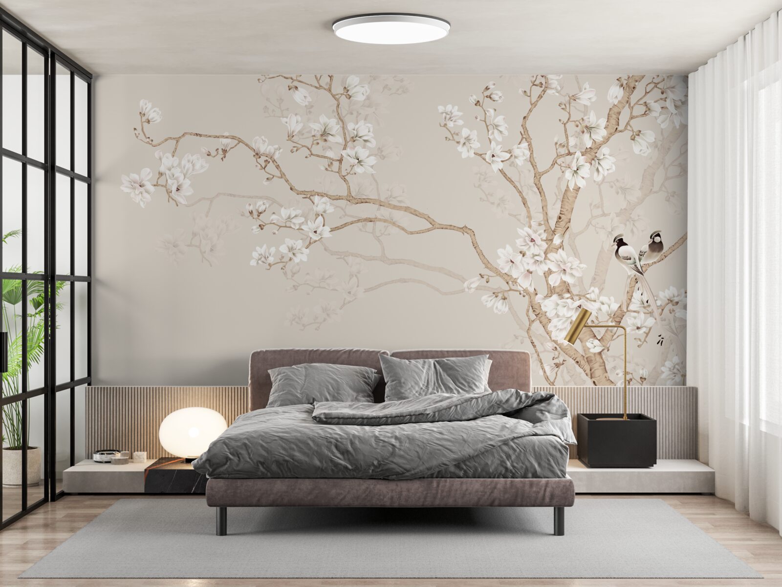 Fotobehang behang met een afbeelding van een kersenboom