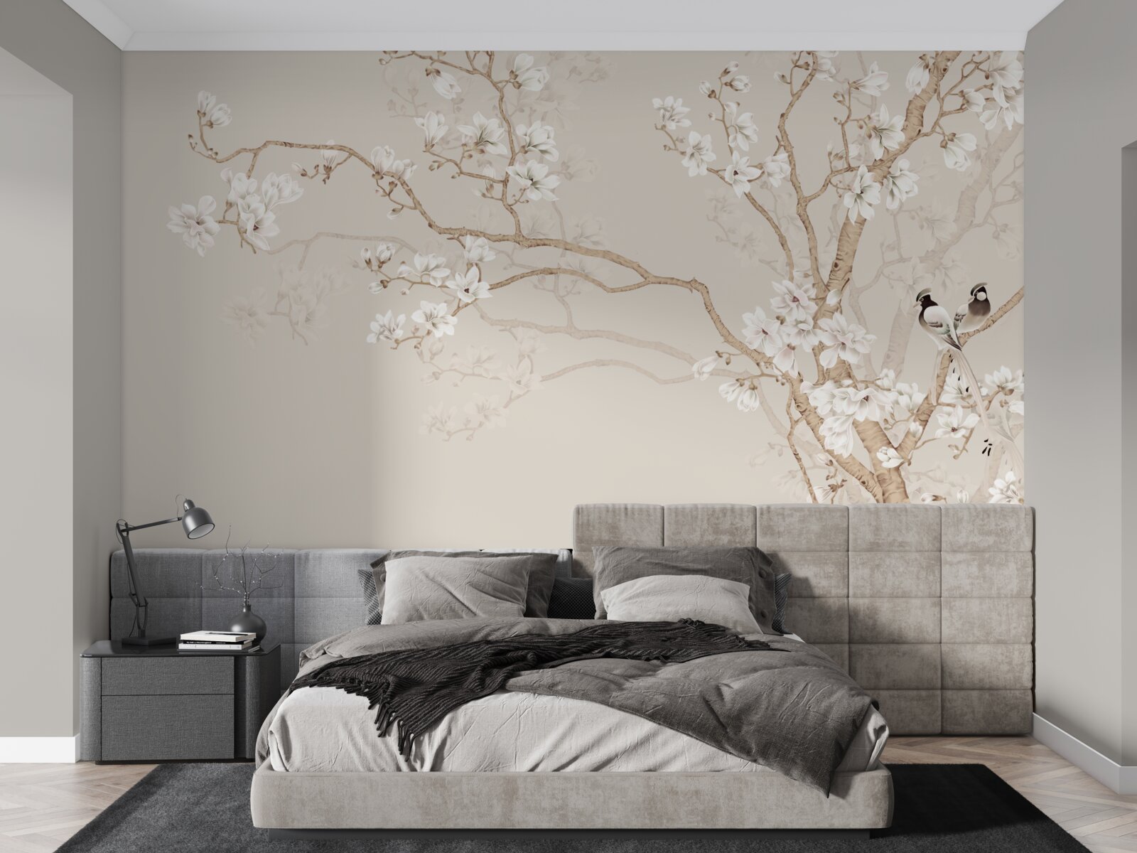 Fotobehang behang met een afbeelding van een kersenboom