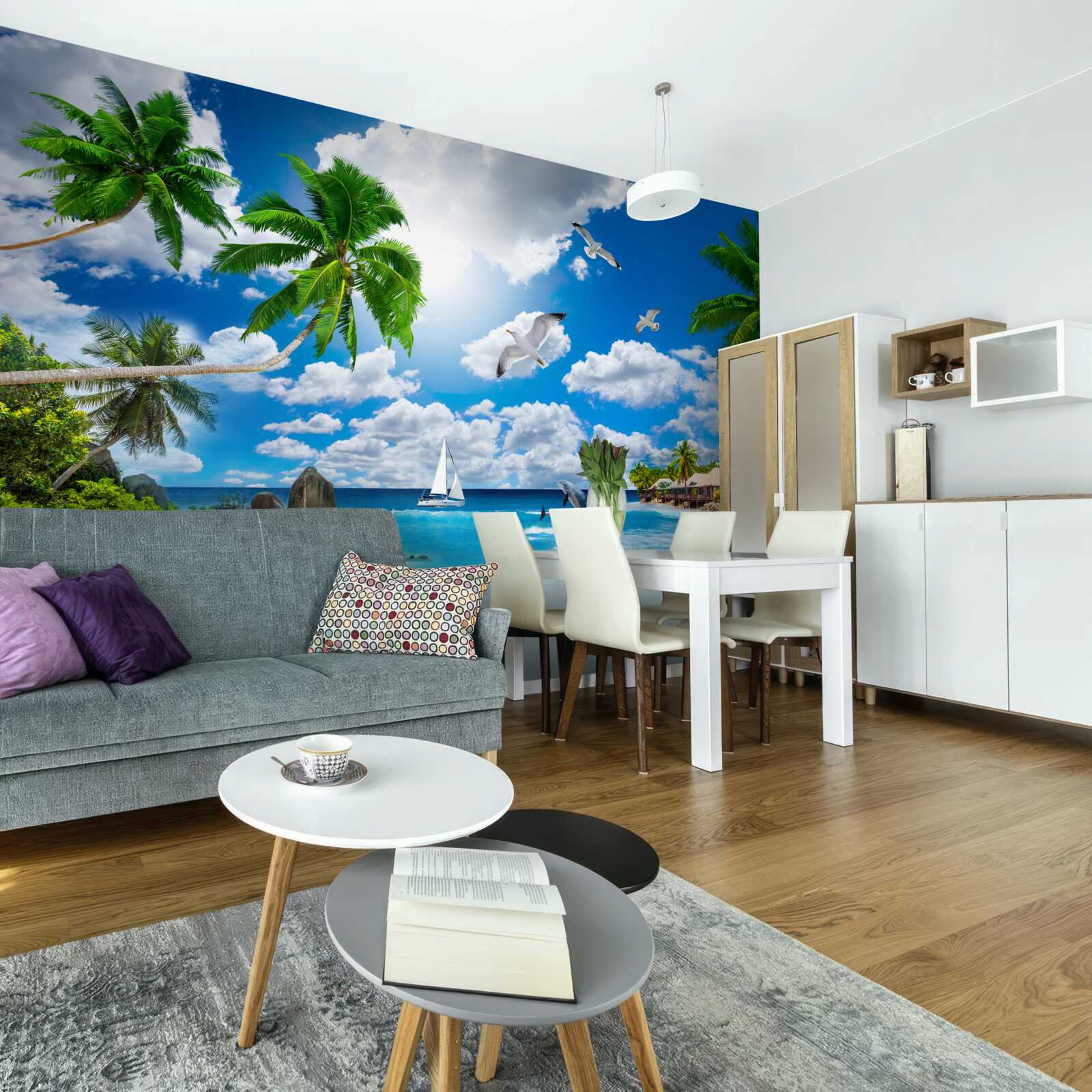 Fotobehang een stukje hemel aan de muur