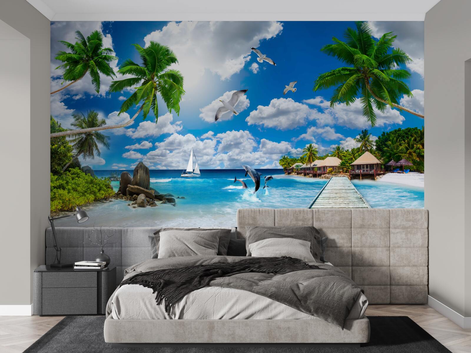 Fotobehang een stukje hemel aan de muur