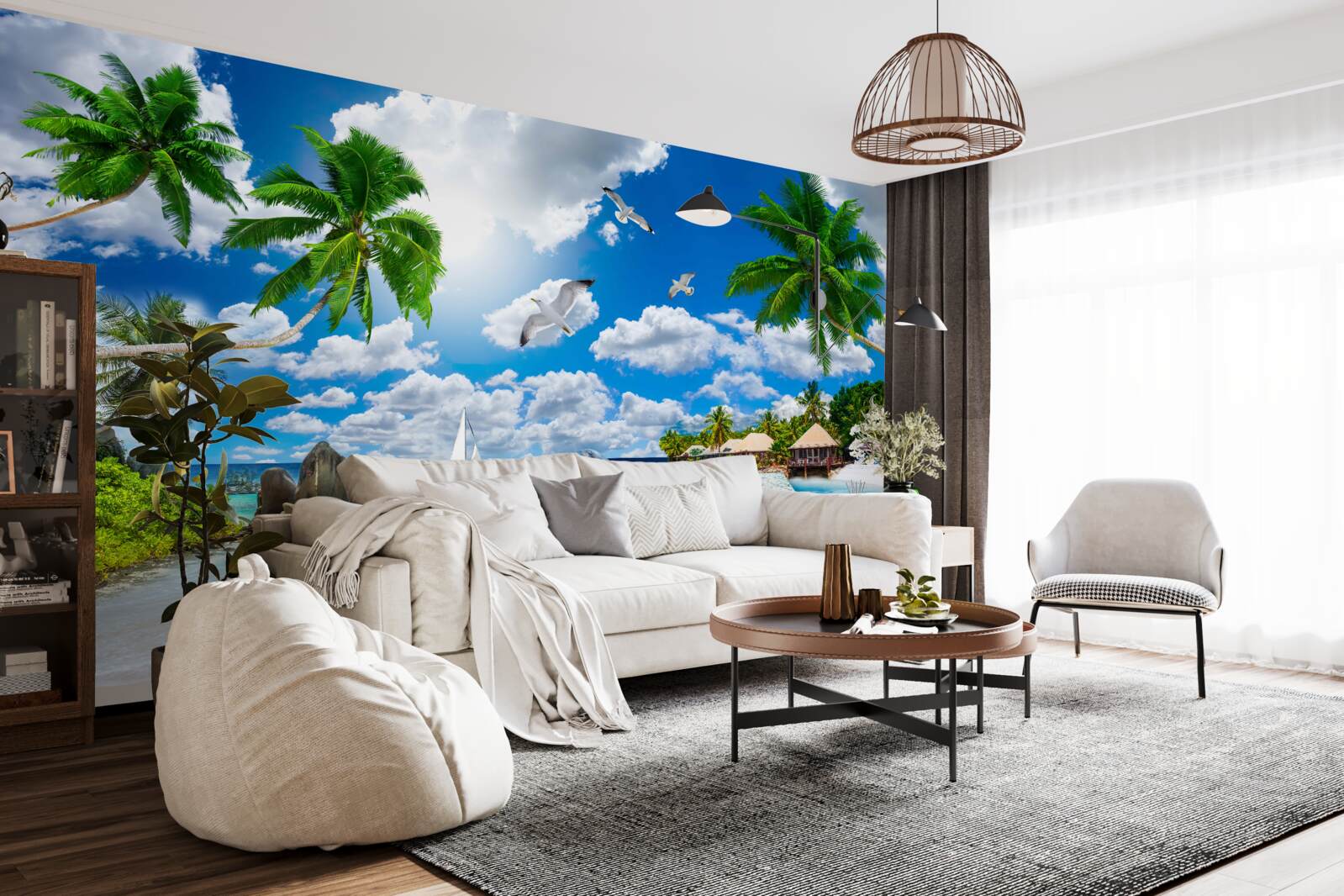 Fotobehang een stukje hemel aan de muur