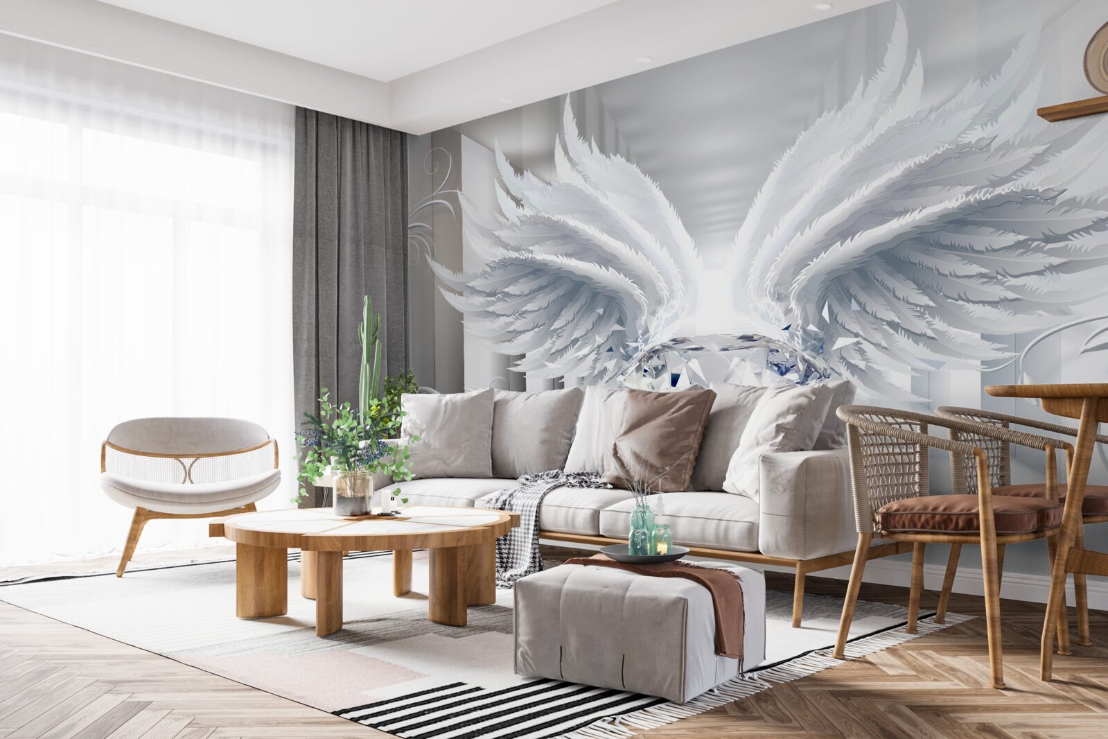 Fotobehang Muur, pen en witte kleur