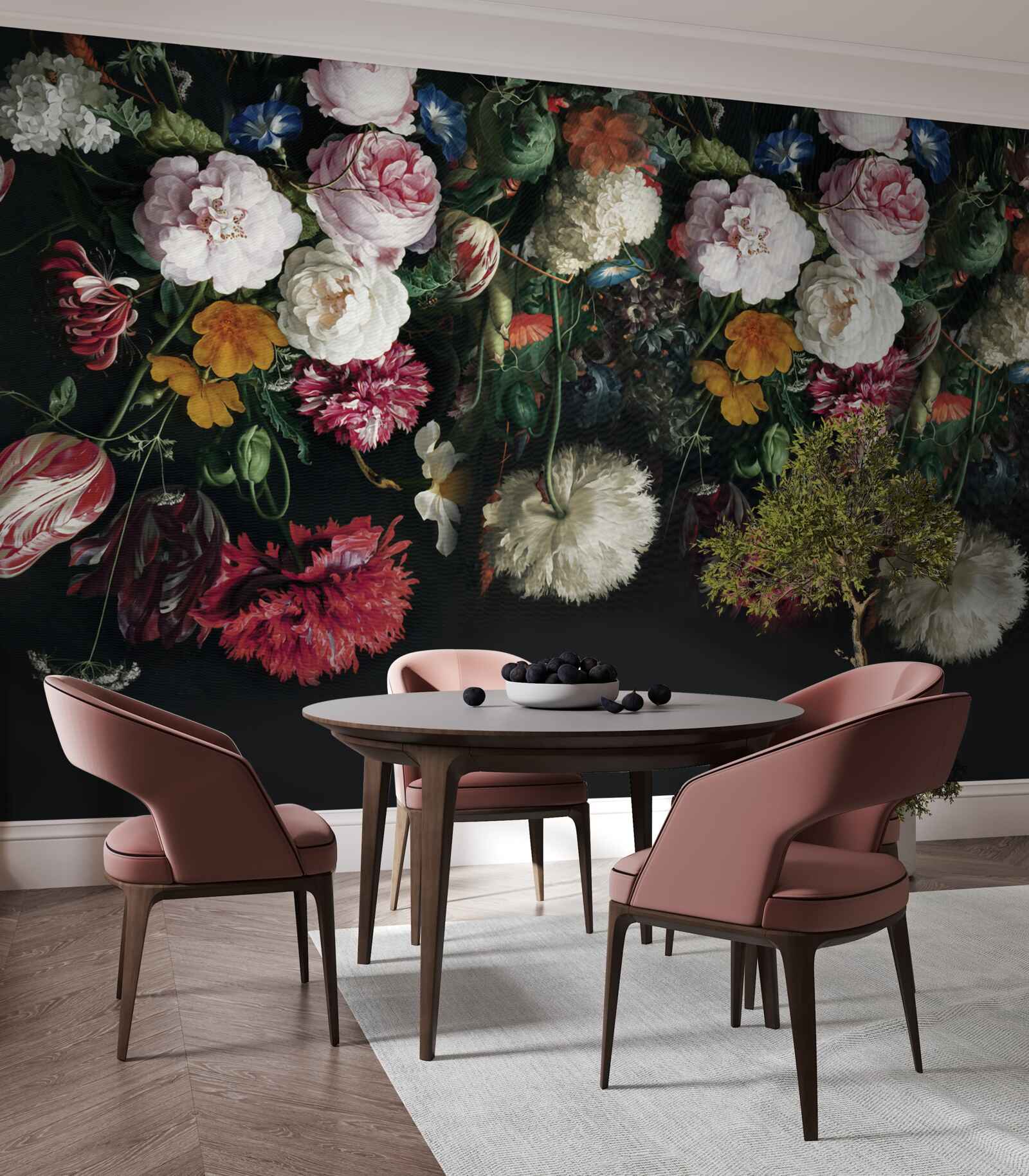 Fotobehang afgeknotte knoppen, plantkunde en hedendaagse creativiteit