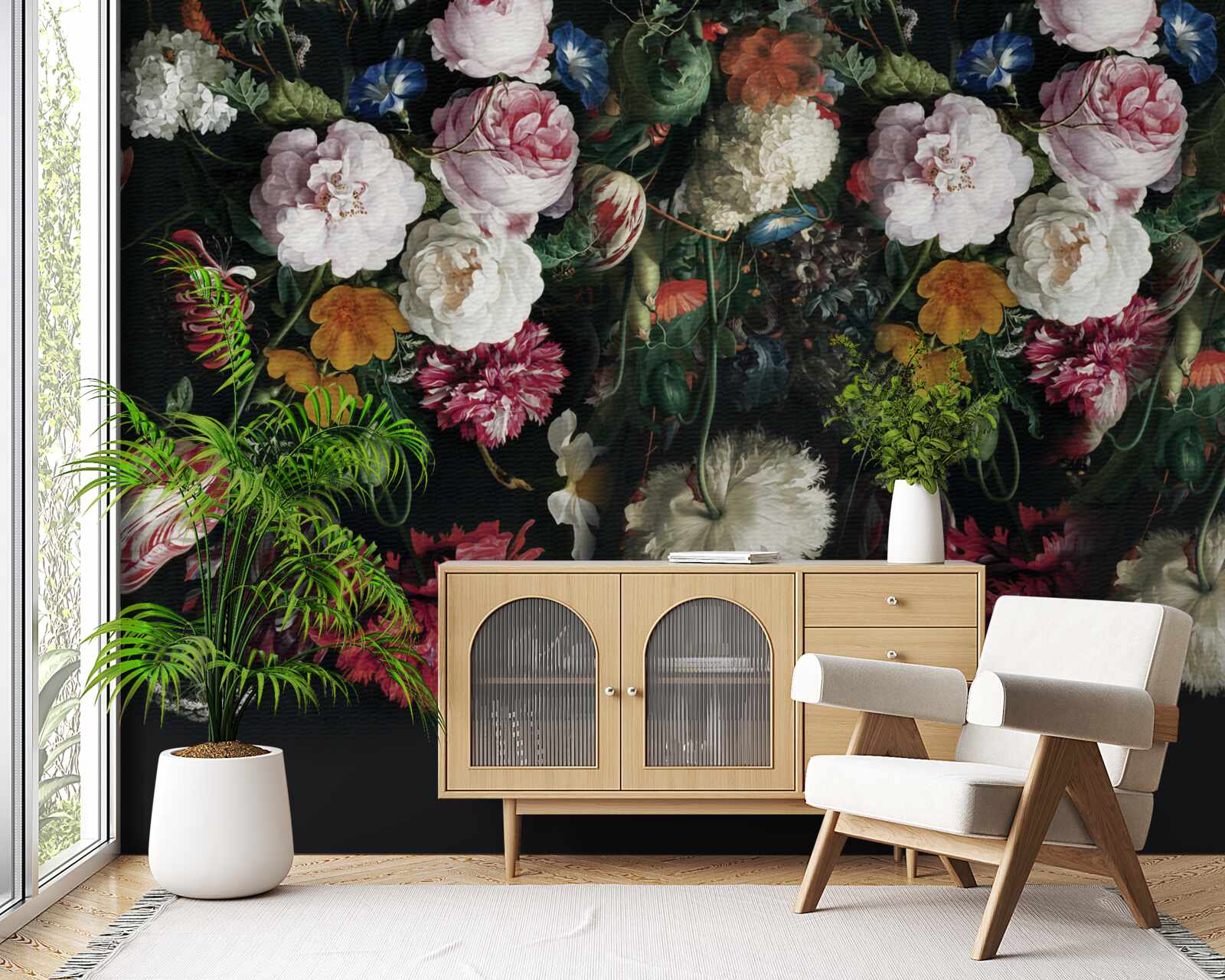 Fotobehang afgeknotte knoppen, plantkunde en hedendaagse creativiteit