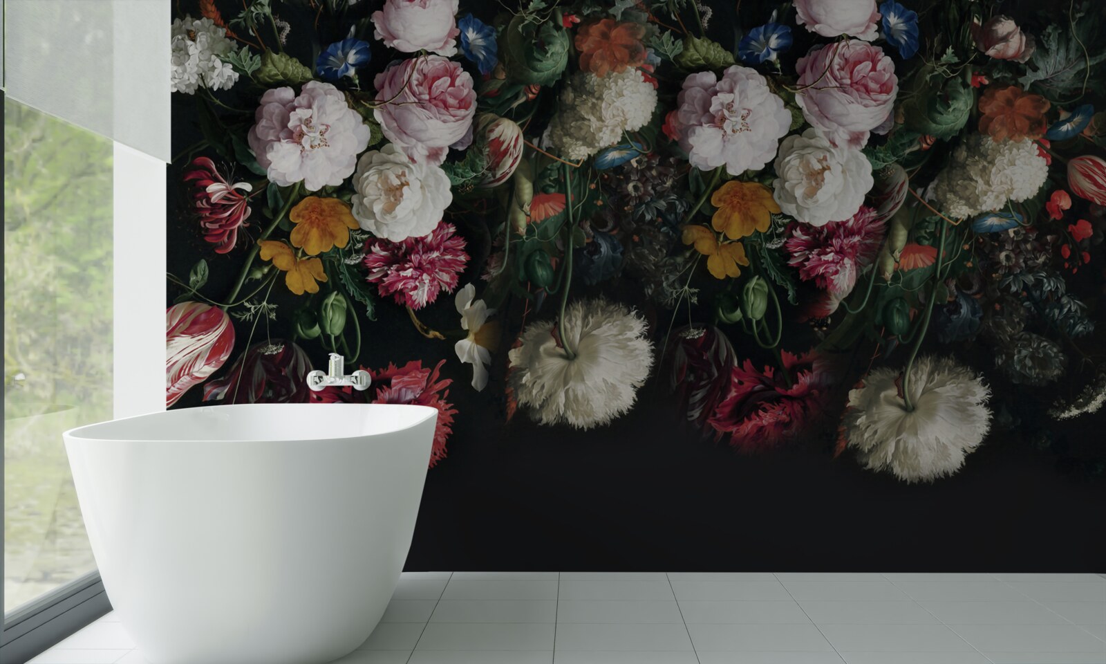 Fotobehang afgeknotte knoppen, plantkunde en hedendaagse creativiteit