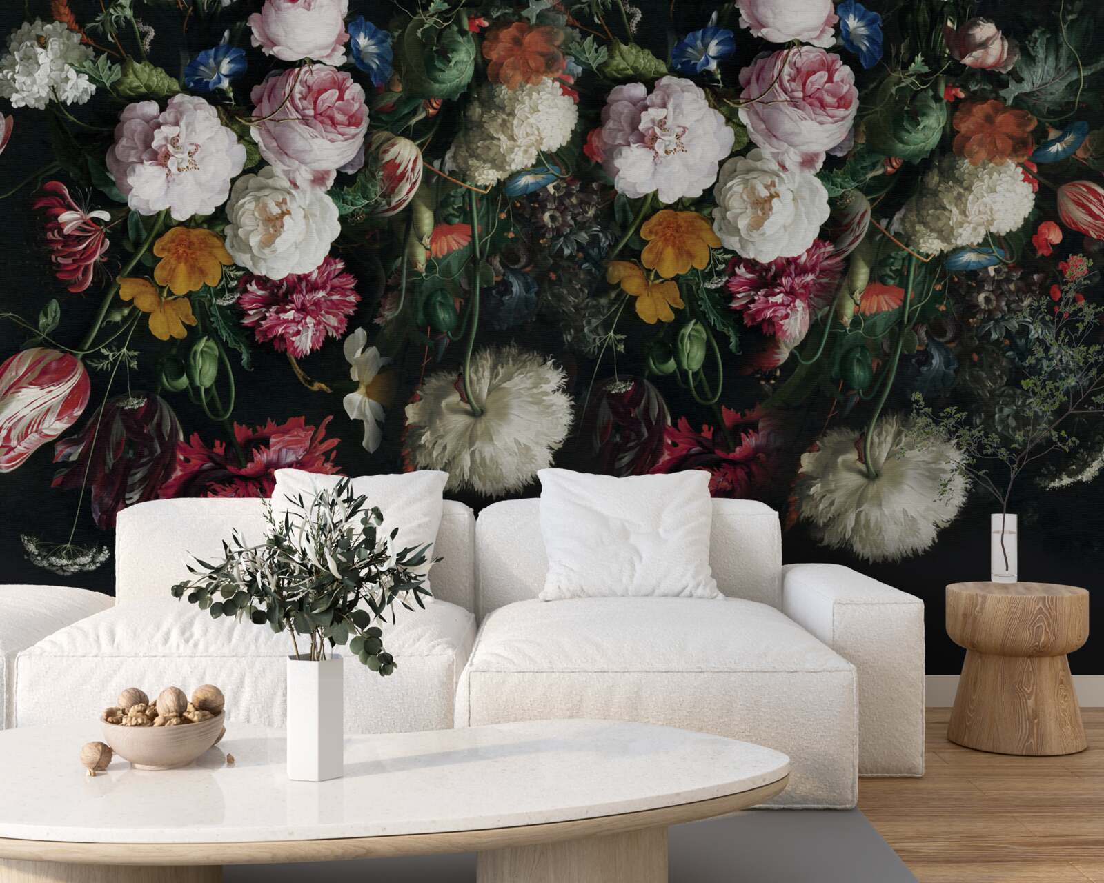 Fotobehang afgeknotte knoppen, plantkunde en hedendaagse creativiteit