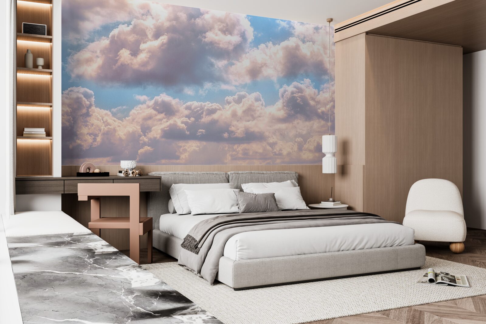 Fotobehang dag, lucht en wolken