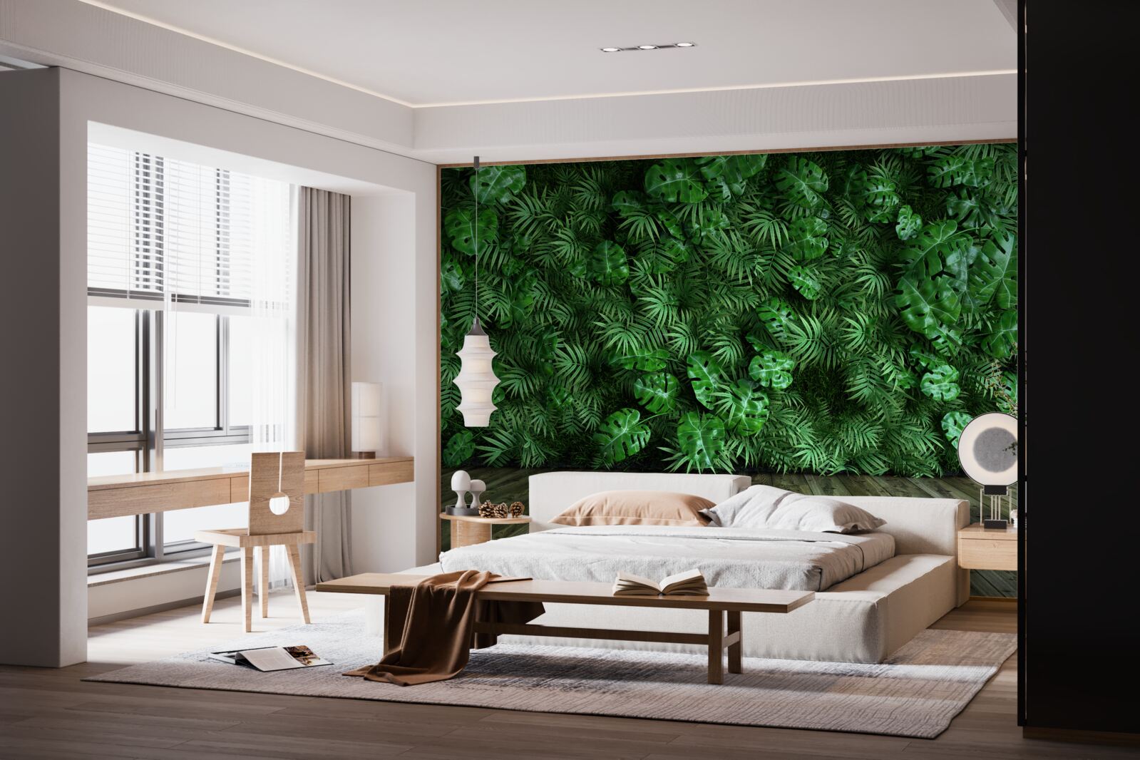 Fotobehang groen, planten en bladeren