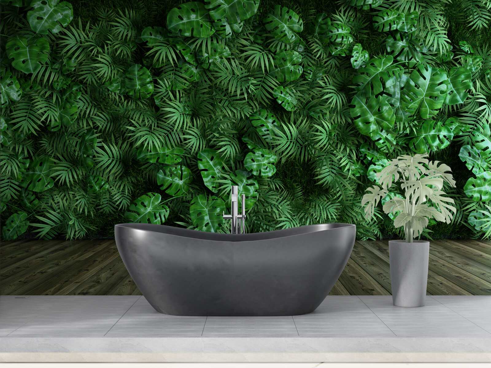 Fotobehang groen, planten en bladeren