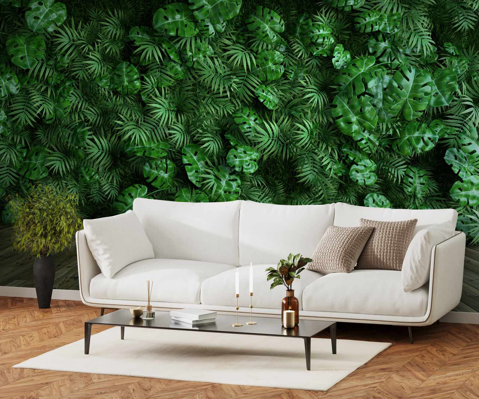 Fotobehang groen, planten en bladeren