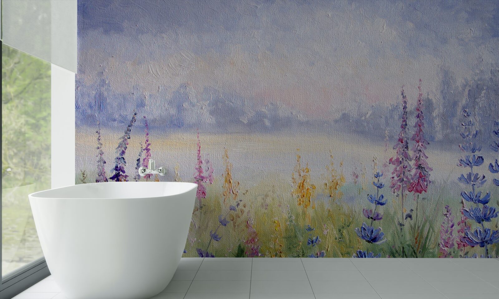 Fotobehang lavendelveld