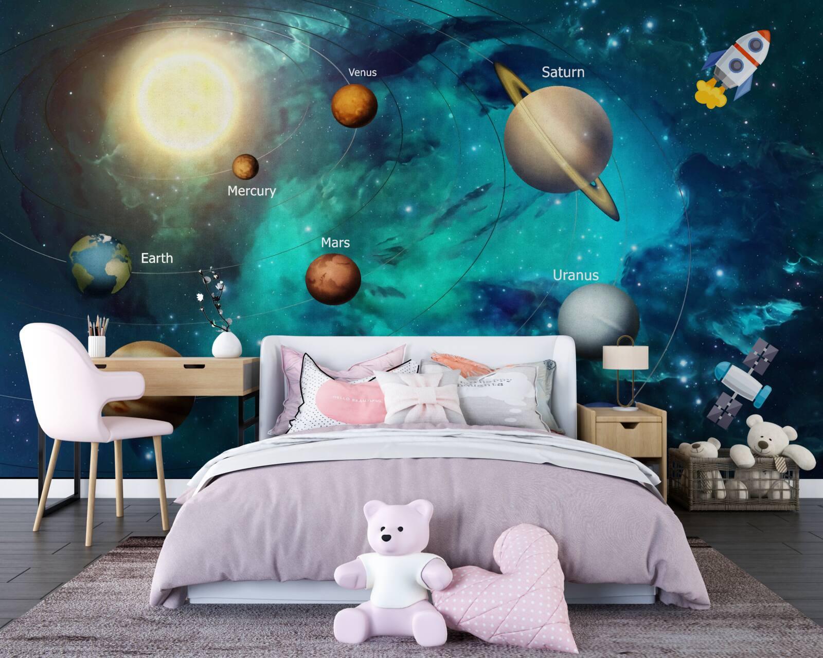 Fotobehang kosmische lichamen in het universum