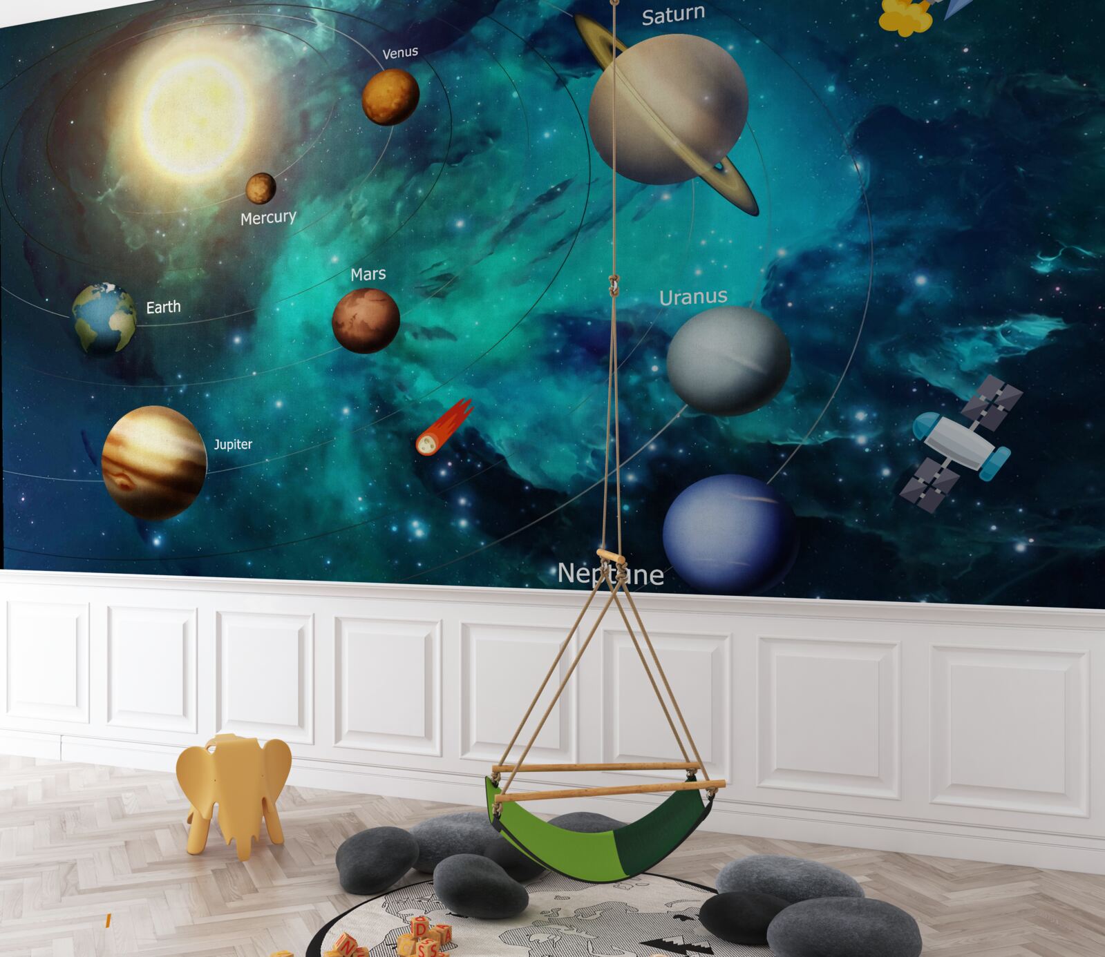 Fotobehang kosmische lichamen in het universum