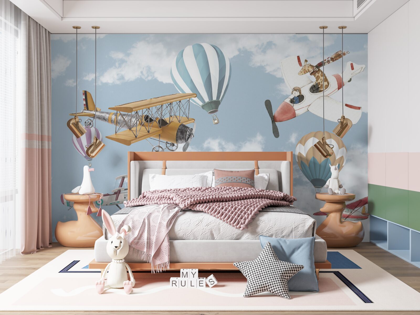 Fotobehang reis met een giraffe