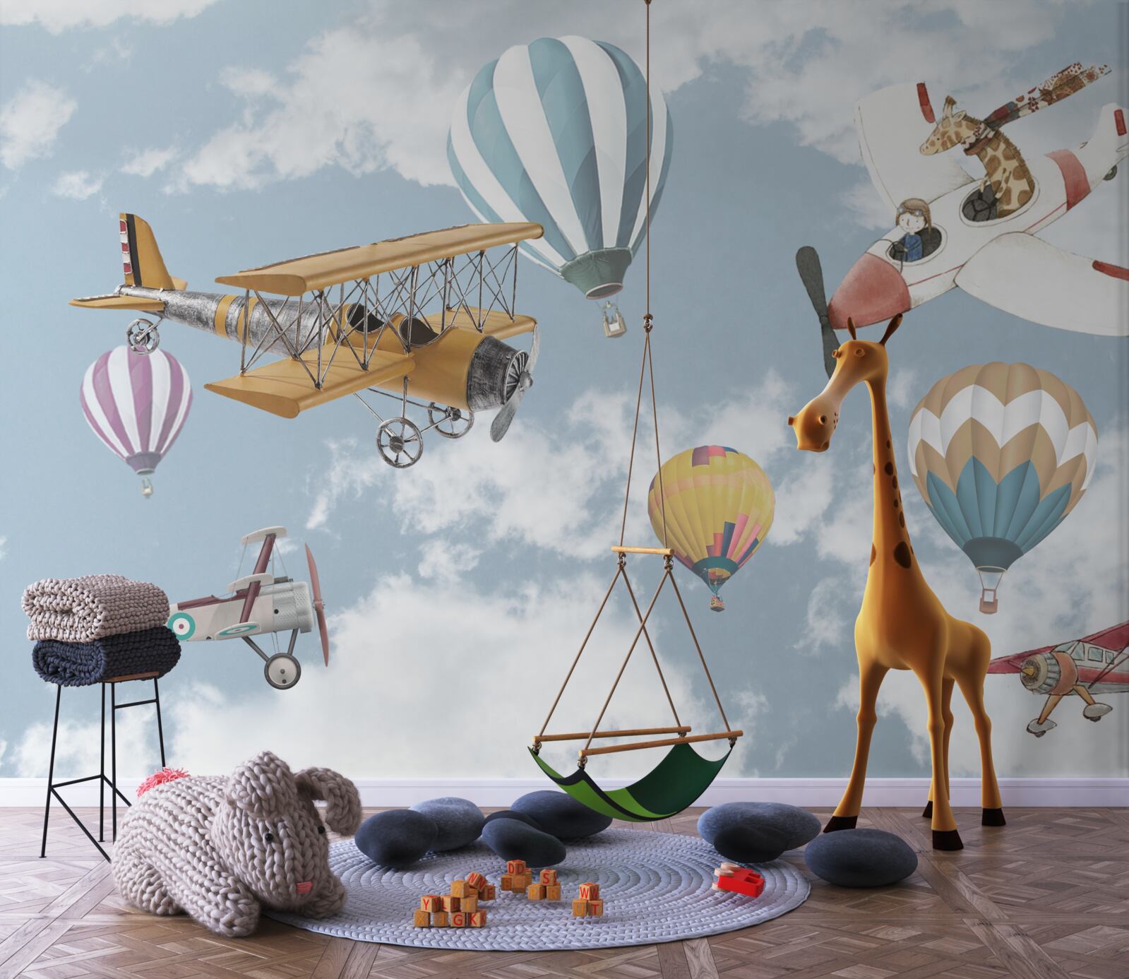 Fotobehang reis met een giraffe