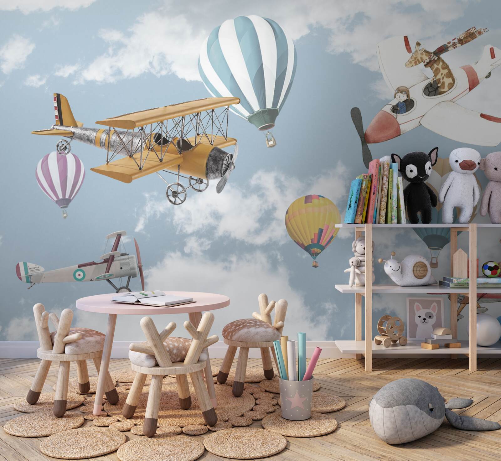 Fotobehang reis met een giraffe