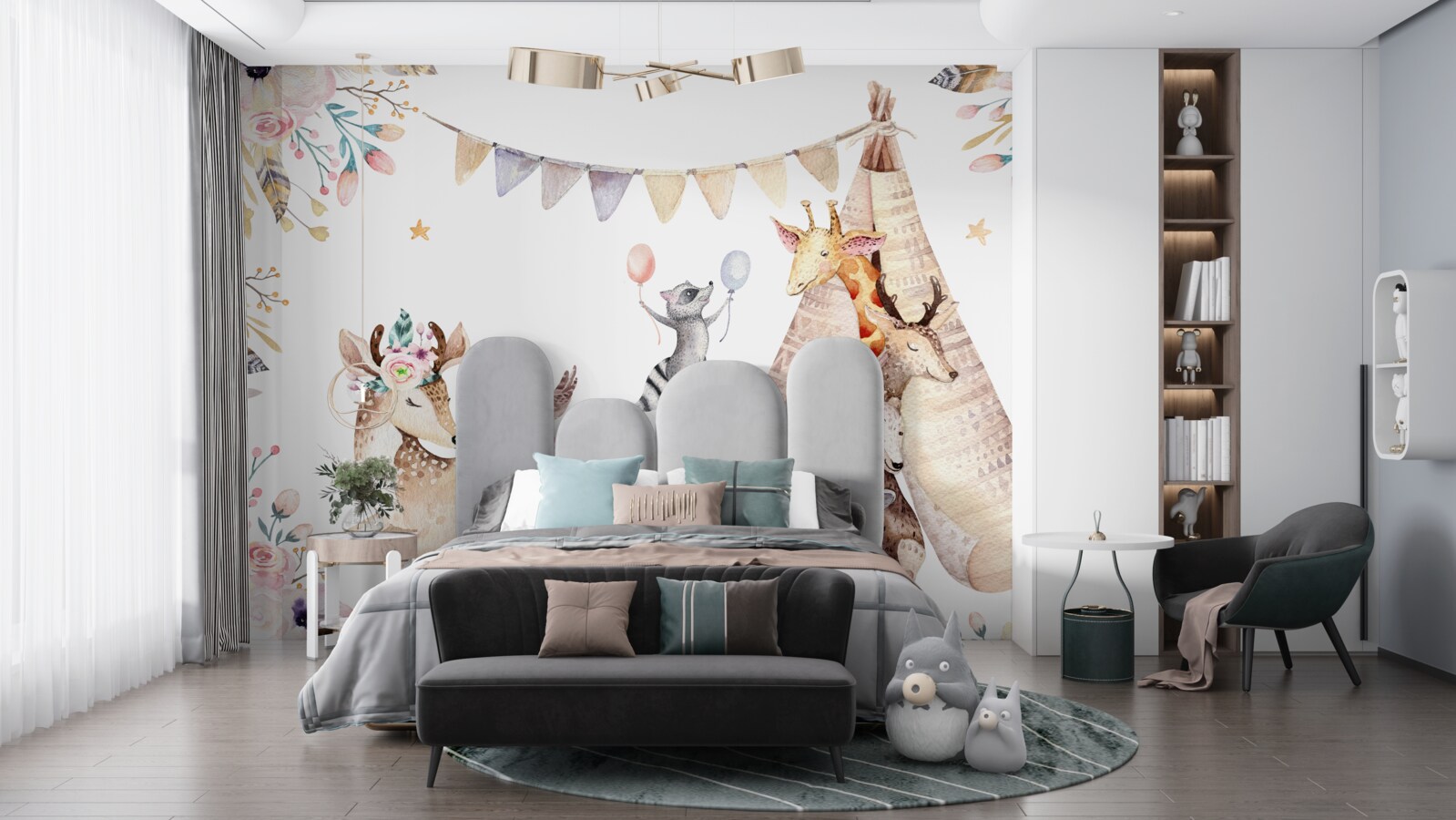 Fotobehang feesten in de wei