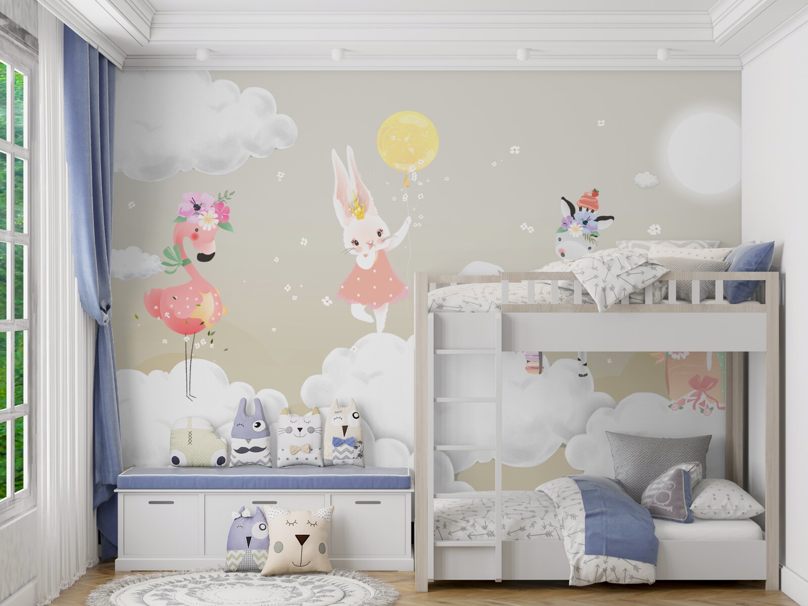 Fotobehang Sneeuwwitte wolken