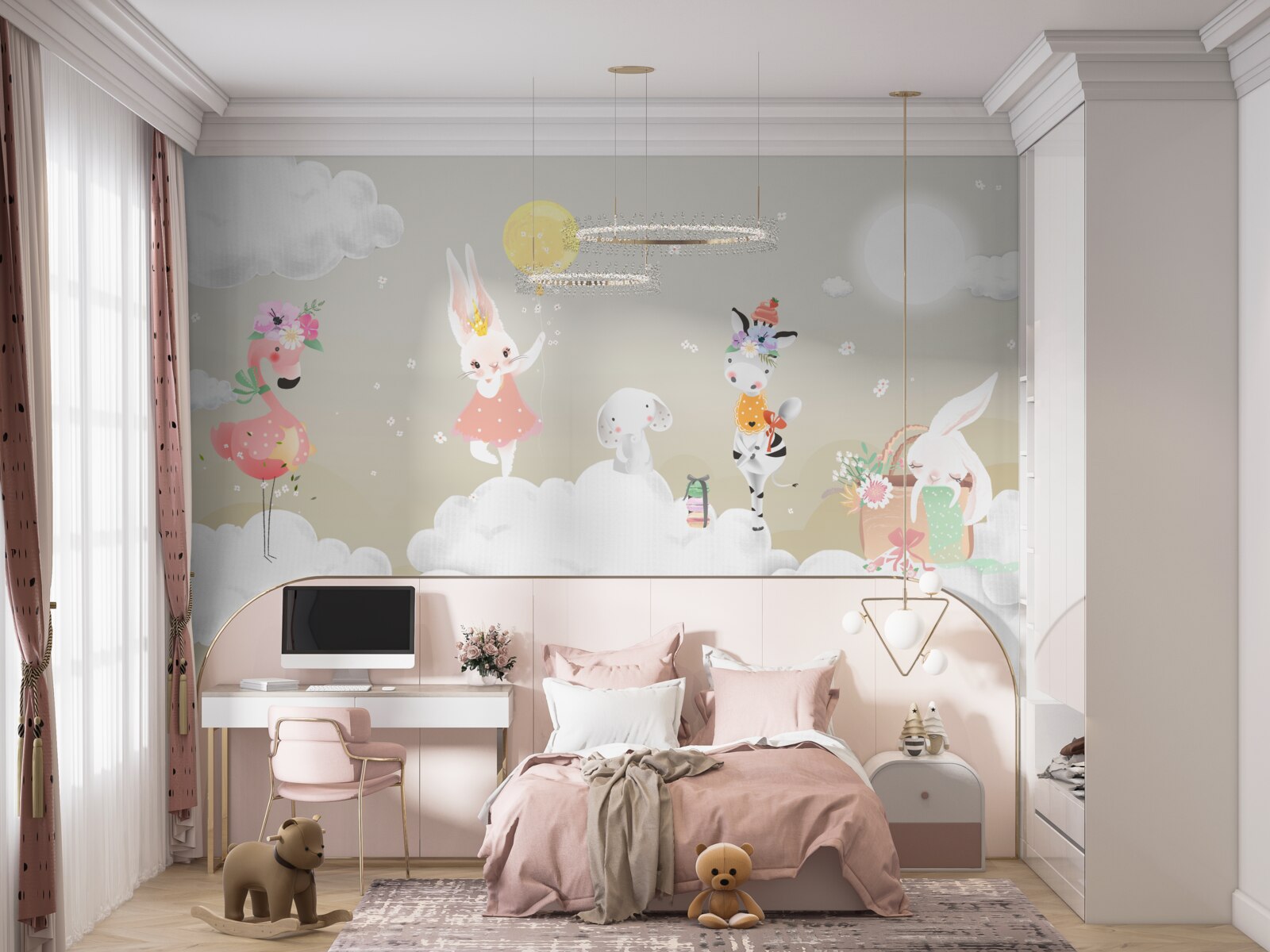 Fotobehang Sneeuwwitte wolken