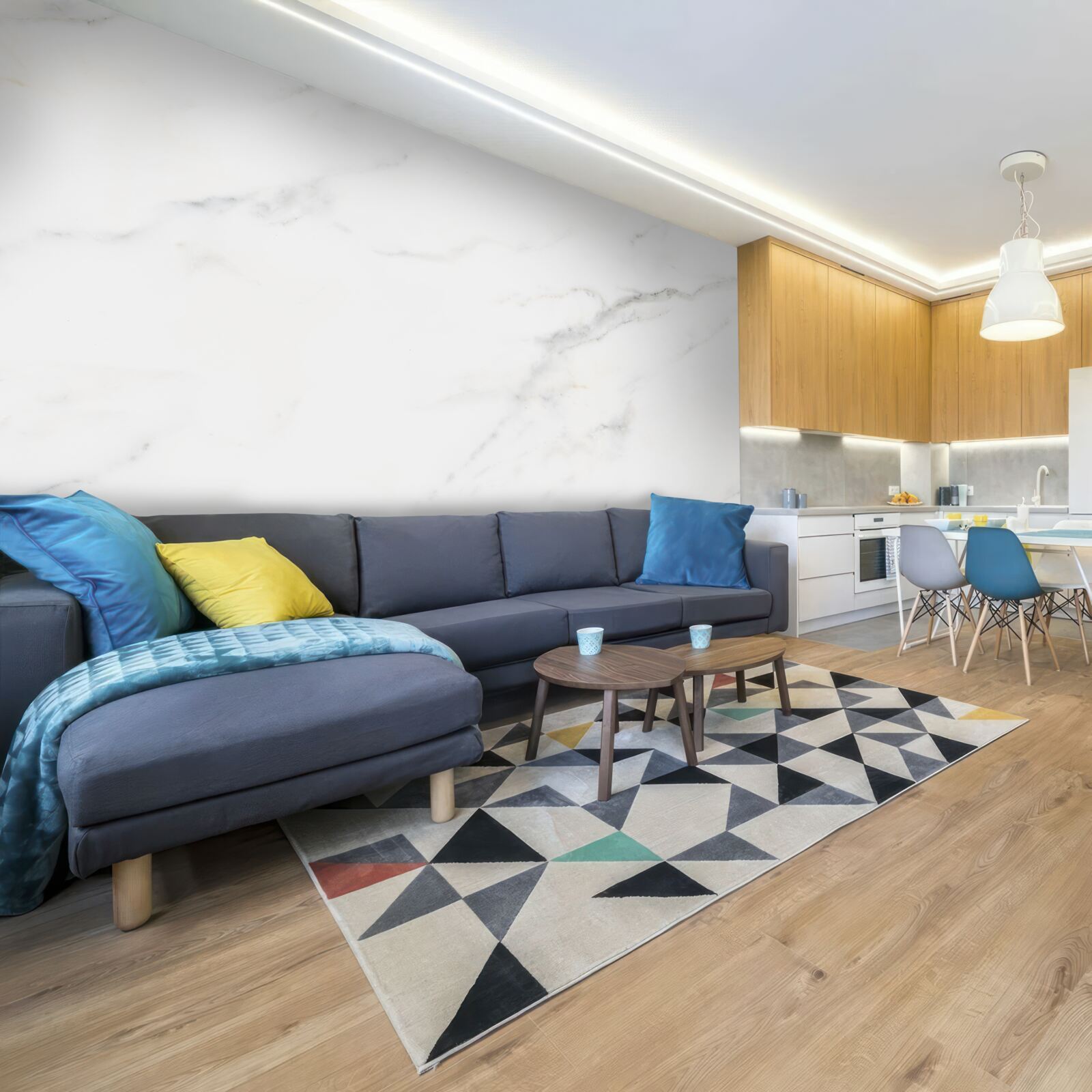 Fotobehang sneeuwwit marmer