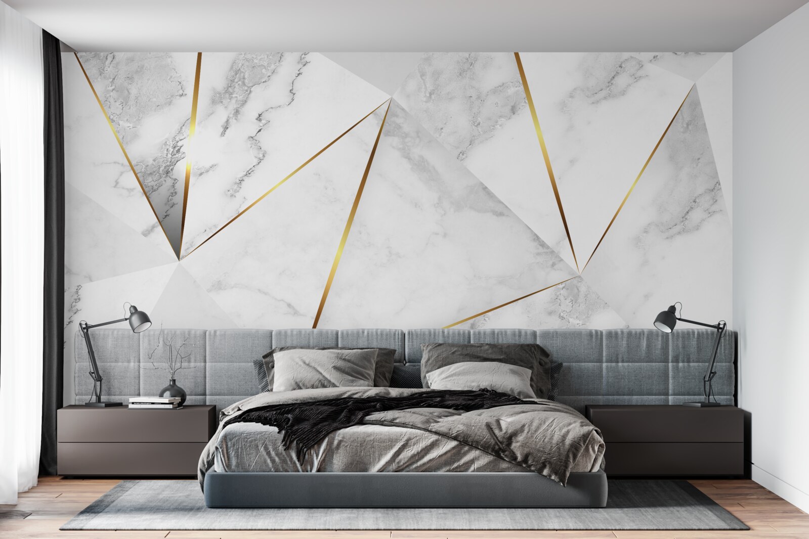 Fotobehang wit marmer