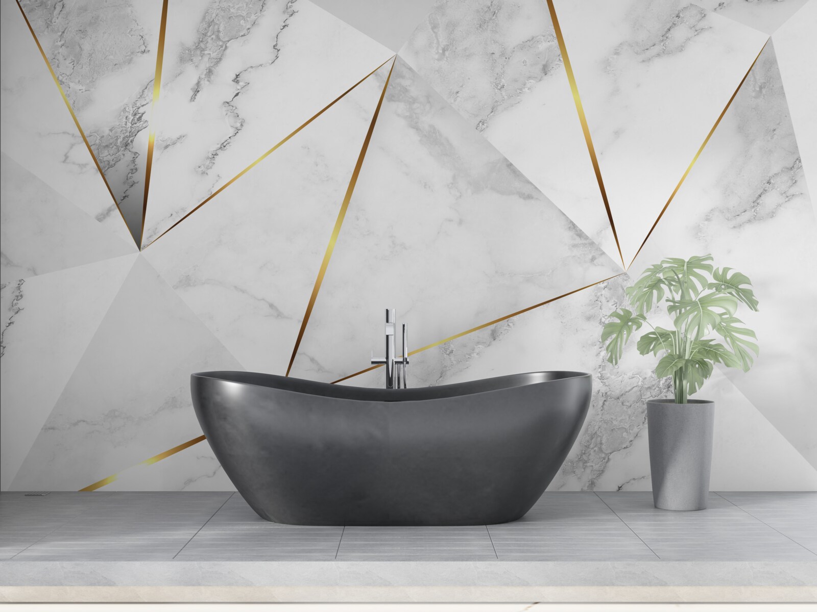 Fotobehang wit marmer