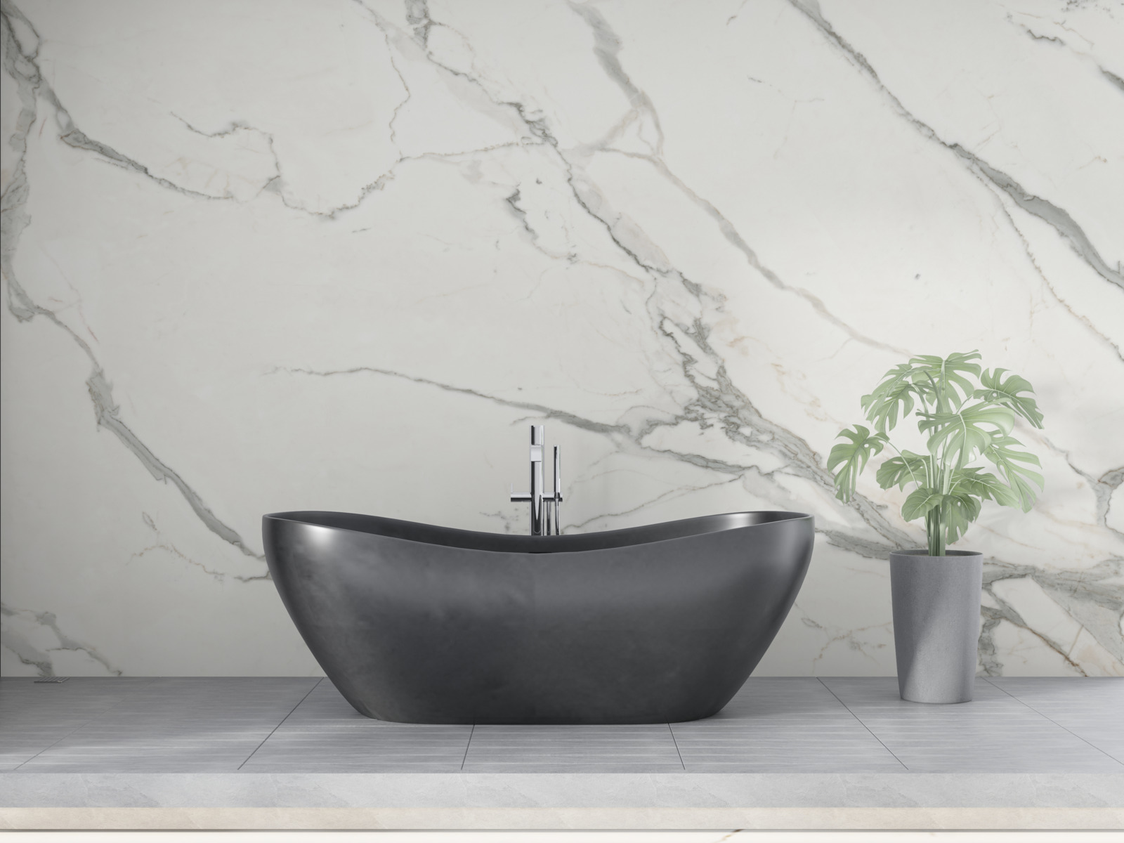 Fotobehang sneeuwwit marmer