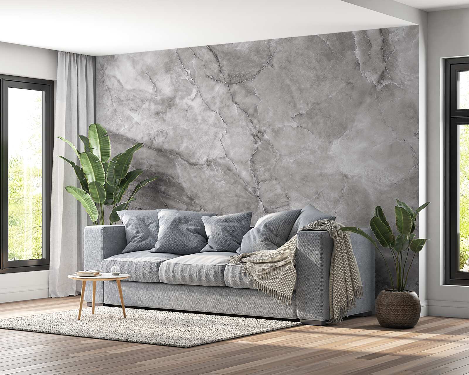 Fotobehang grijs marmer