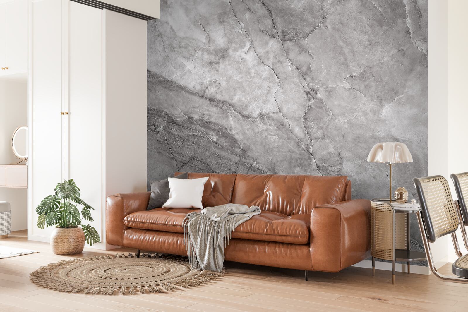 Fotobehang grijs marmer