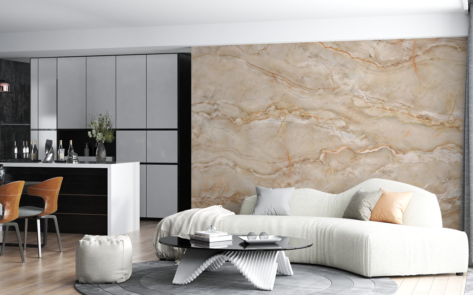 Fotobehang roze marmer