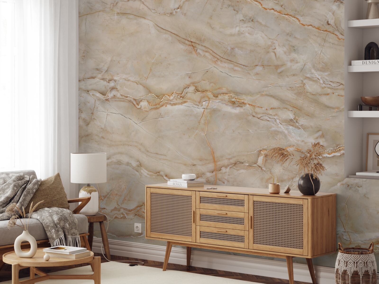 Fotobehang roze marmer