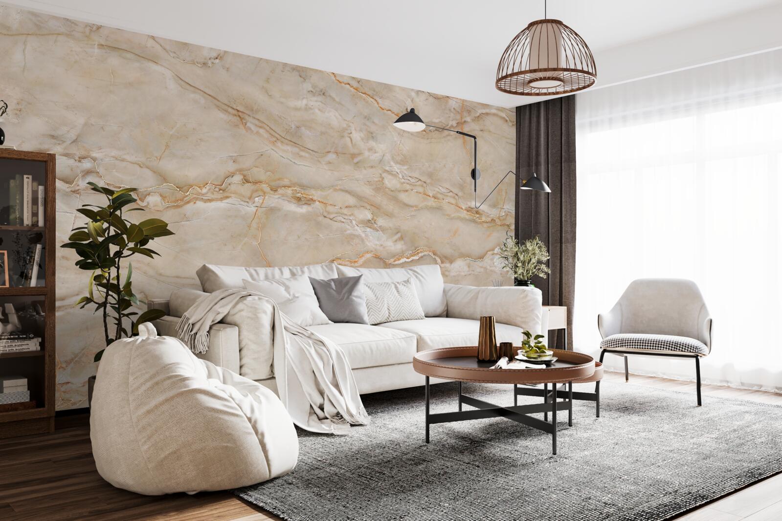 Fotobehang roze marmer