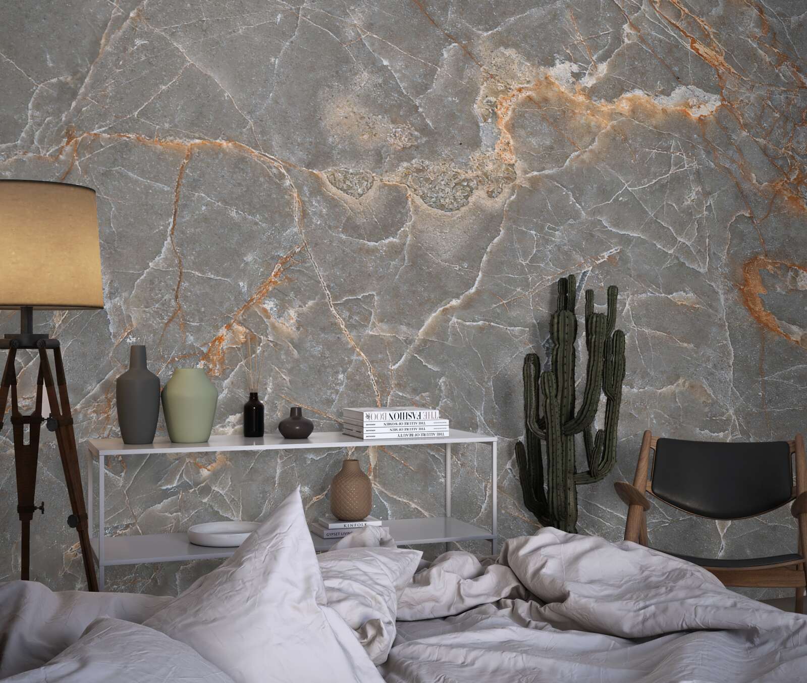 Fotobehang goud- en zilvermarmer