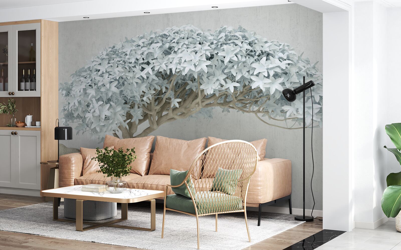 Fotobehang bloeiende tak