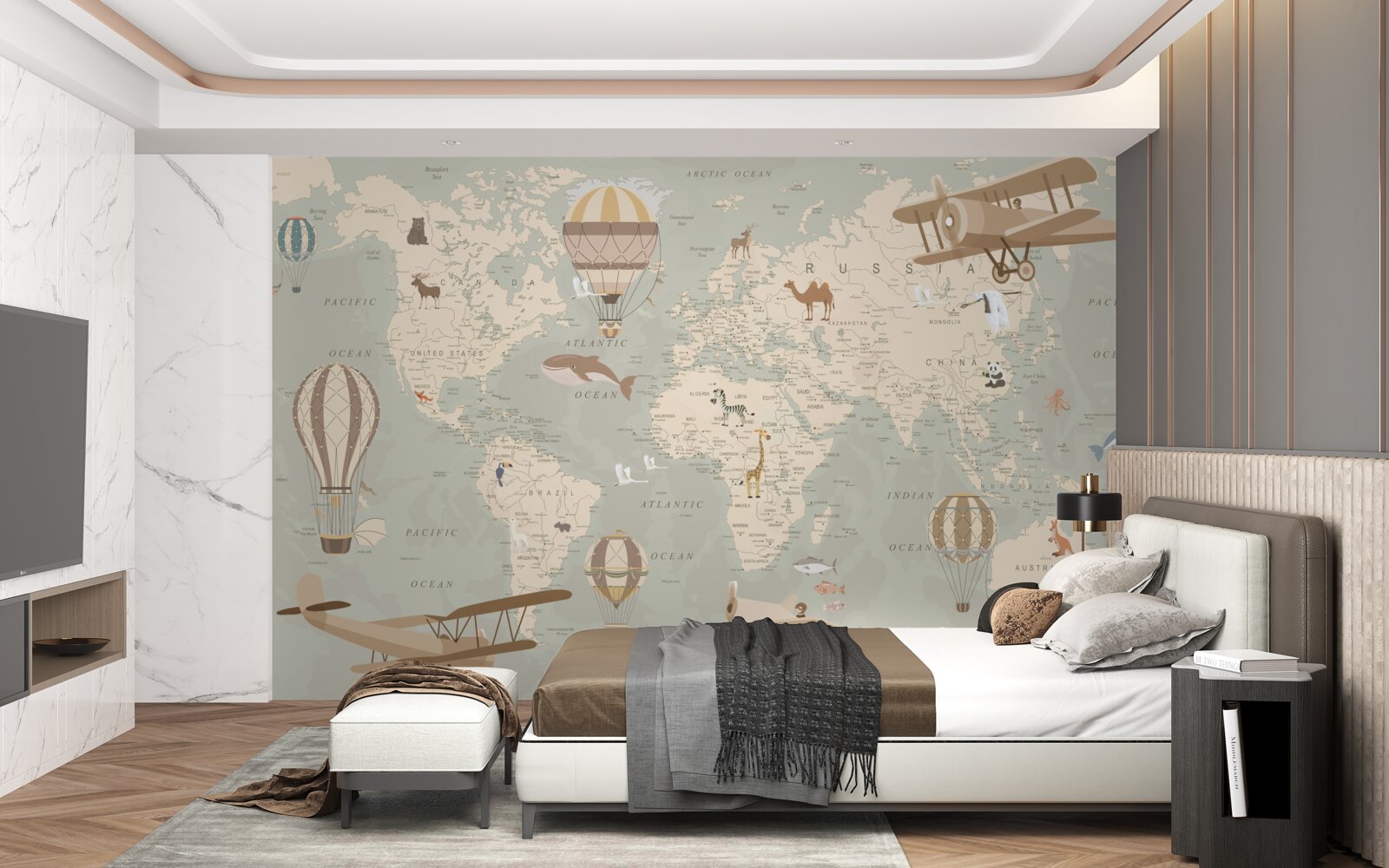 Fotobehang gids voor miniatuurverkenners