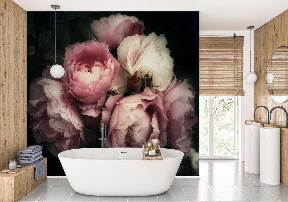 Fotobehang bloemblaadje, bloem en roze schaduw