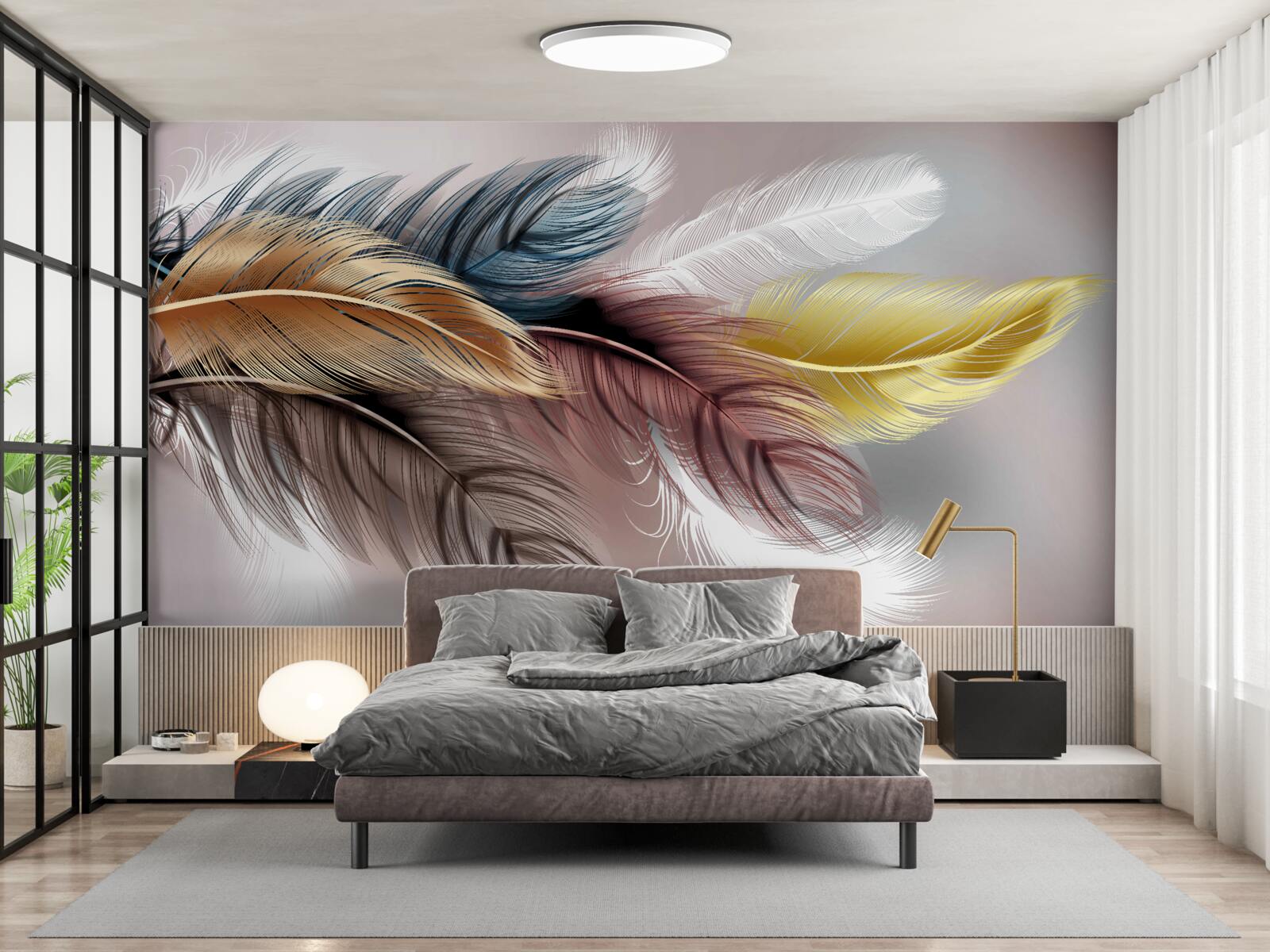 Fotobehang potlood en binnenwerk