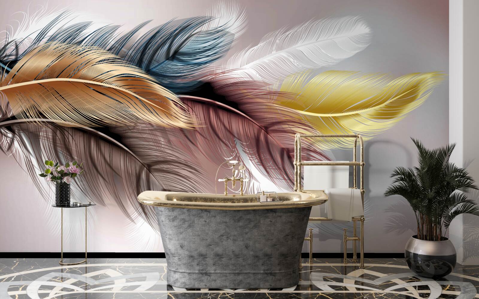 Fotobehang potlood en binnenwerk