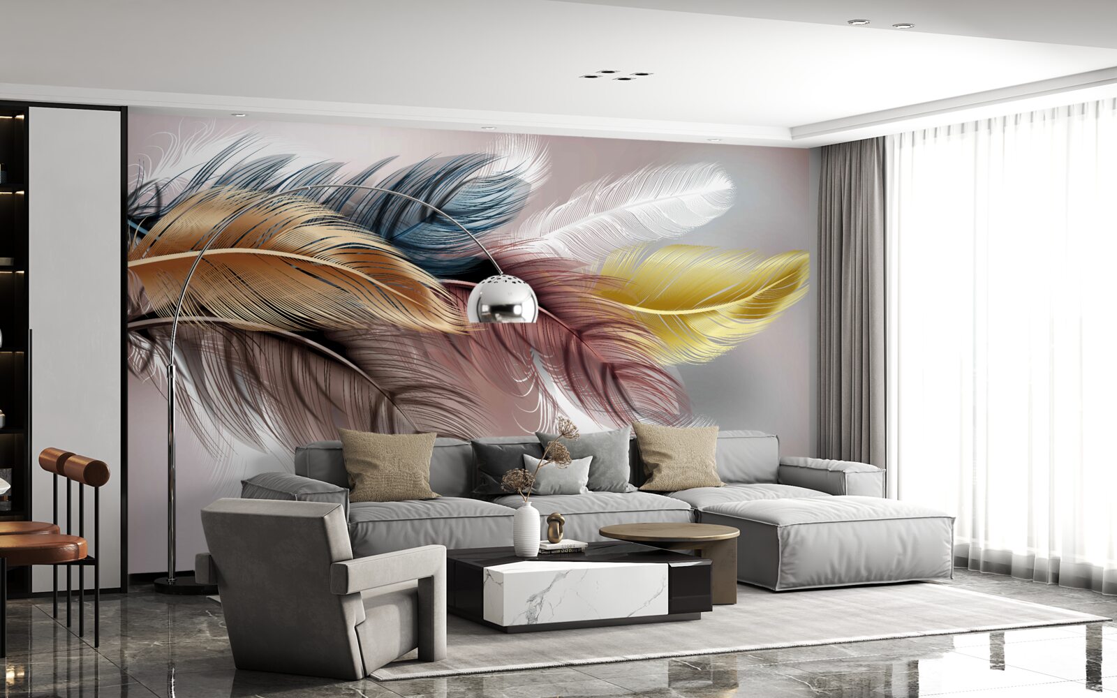 Fotobehang potlood en binnenwerk